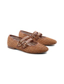 Ballerine mary jane intrecciate donna