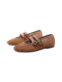 Ballerine mary jane intrecciate donna