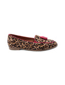 Mocassino animalier con nappine donna