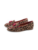 Mocassino animalier con nappine donna