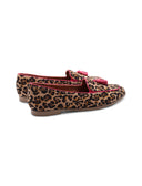 Mocassino animalier con nappine donna