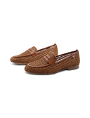 Mocasssino intrecciato in pelle donna