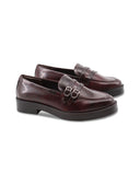 Mocassino vegan lucido con fibbie donna