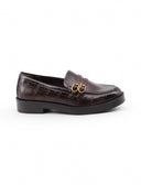 Mocassino vegan lucido con fibbie donna