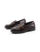 Mocassino vegan lucido con fibbie donna