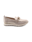 Mocassino in pelle con catena donna