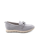 Mocassino in pelle con catena donna