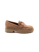 Mocassino in pelle con fibbia da donna