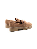 Mocassino in pelle con fibbia da donna