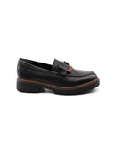 Mocassino in pelle con fibbia da donna