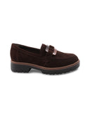 Mocassino in pelle con fibbia da donna