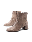 Stivaletto vegan in tessuto da donna