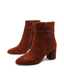 Tronchetto in pelle scamosciata donna