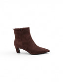 Tronchetto in tessuto marrone da donna