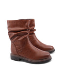 Stivale da donna con gambale arricciato