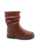 Stivale da donna con gambale arricciato