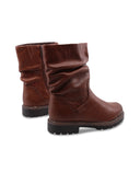 Stivale da donna con gambale arricciato