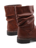Stivale da donna con gambale arricciato