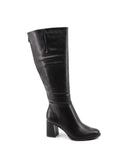 Stivale vegan nero alto da donna