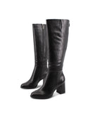 Stivale vegan nero alto da donna