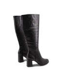 Stivale vegan nero alto da donna