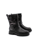 Stivaletto biker da donna con pailettes