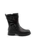 Stivaletto biker da donna con pailettes