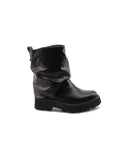 Stivaletto biker con risvolto da donna