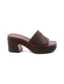 Mules intrecciata con plateau donna