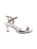 Sandalo vegan metallizzato da donna