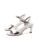 Sandalo vegan metallizzato da donna