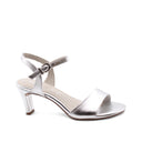 Sandalo vegan metallizzato da donna
