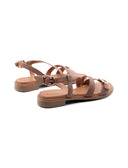 Sandalo in pelle con fibbie da donna