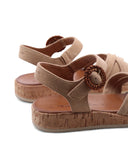 Sandalo da donna in pelle scamosciata