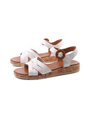 Sandalo da donna in pelle scamosciata