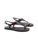 Sandalo infradito in pelle da donna