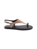 Sandalo infradito in pelle da donna