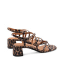 Sandalo vegan donna con tacco a blocco