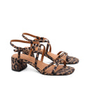 Sandalo vegan donna con tacco a blocco