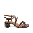 Sandalo vegan donna con tacco a blocco