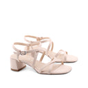 Sandalo vegan donna con tacco a blocco