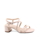 Sandalo vegan donna con tacco a blocco