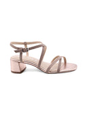 Sandalo vegan donna con tacco a blocco