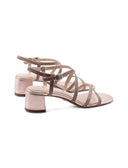 Sandalo vegan donna con tacco a blocco