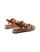 Sandalo in pelle con borchie da donna