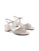 Sandalo gioiello vegan con strass donna