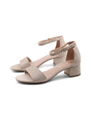 Sandalo glitter ankle strap vegan donna