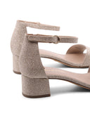 Sandalo glitter ankle strap vegan donna