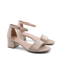 Sandalo glitter ankle strap vegan donna