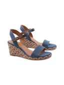 Sandalo con zeppa in corda da donna
